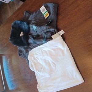 Bundled long sleeve tee and vest